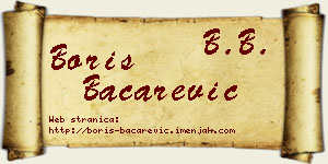 Boris Bačarević vizit kartica
